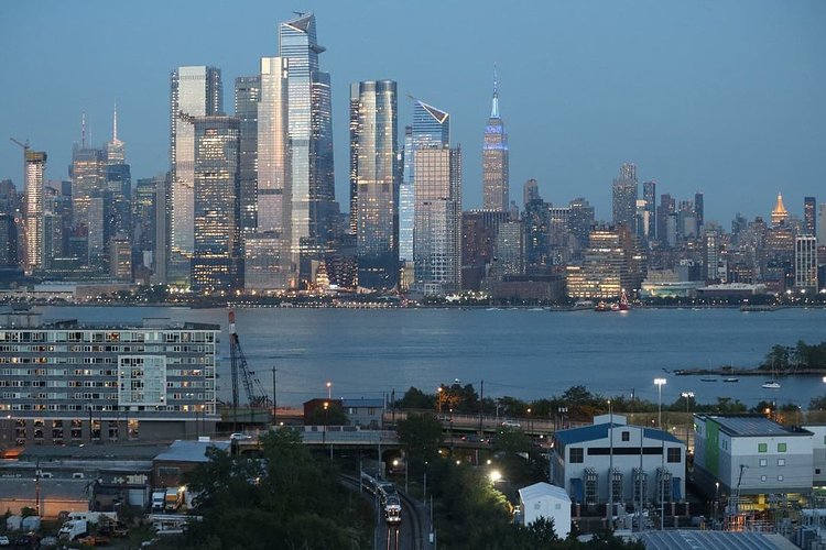 Hudson Yards and Midtown West, Manhattan from New Jersey