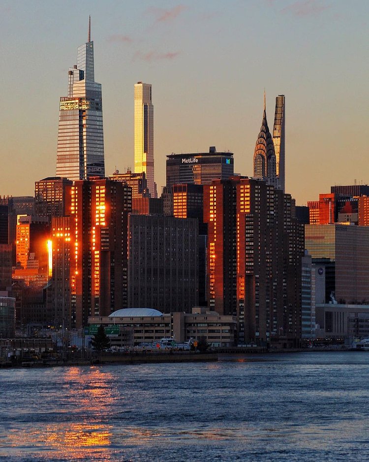 Sunset Reflections on Midtown Manhattan