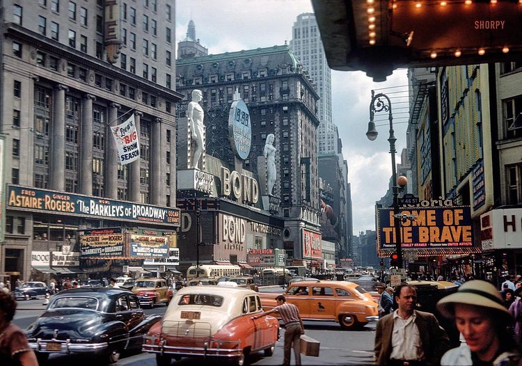 Broadway at Times Square, 1949