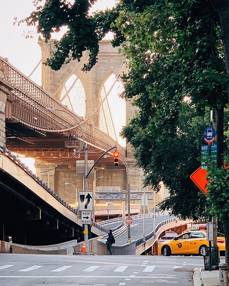 Sunrise over Brooklyn Bridge