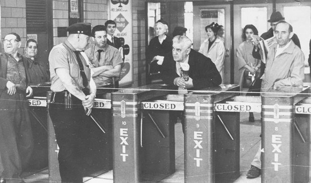 St. George ferry terminal during a ferry strike in 1965.