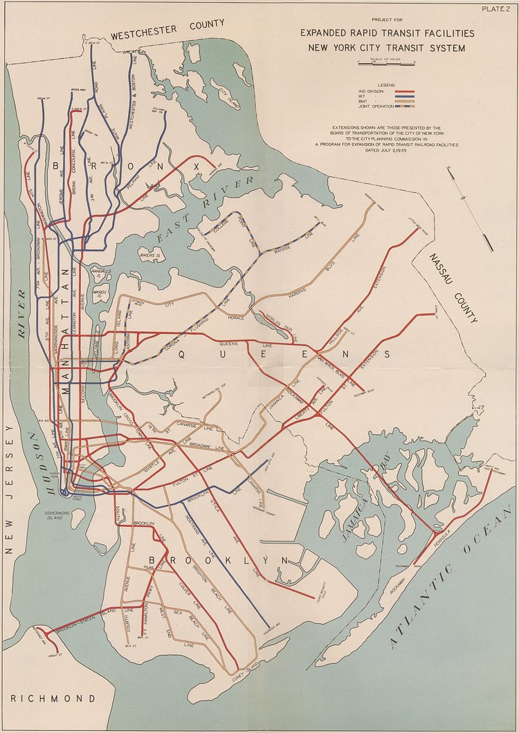 Extended Rapid Transit Facilities, New York City Transit System, 1939