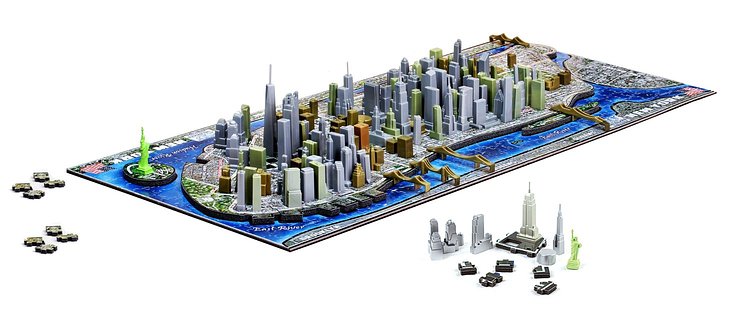 4D New York City Skyline Time Puzzle