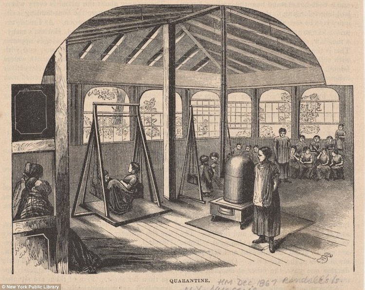 Buildings on the island were also used for medical quarantine. Tens of thousands died on the island during the smallpox outbreak