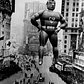 1940 Macy's Thanksgiving Day Parade. Superman's first float soaring through Times Square