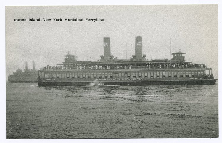 Staten Island-New York municipal ferryboat.