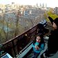 Neighbor hosts weekly dance parties on balcony in Washington Heights