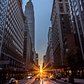 View of Empire State Building and Manhattanhenge in New York this evening!
