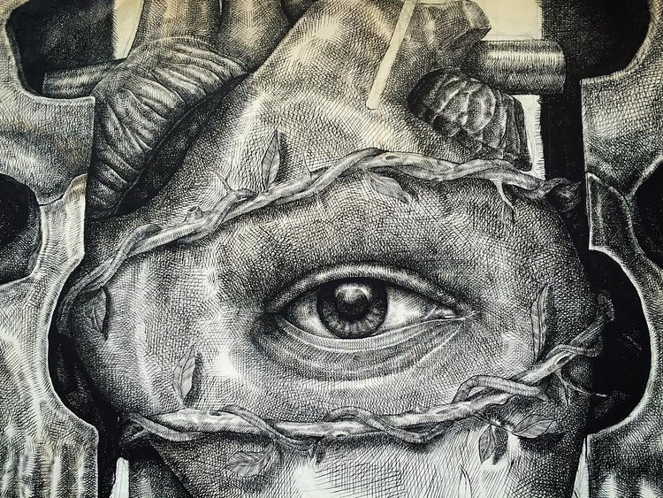 Mural en proceso, Rag & Bone. Houston y Elizabeth. Soho, New York.