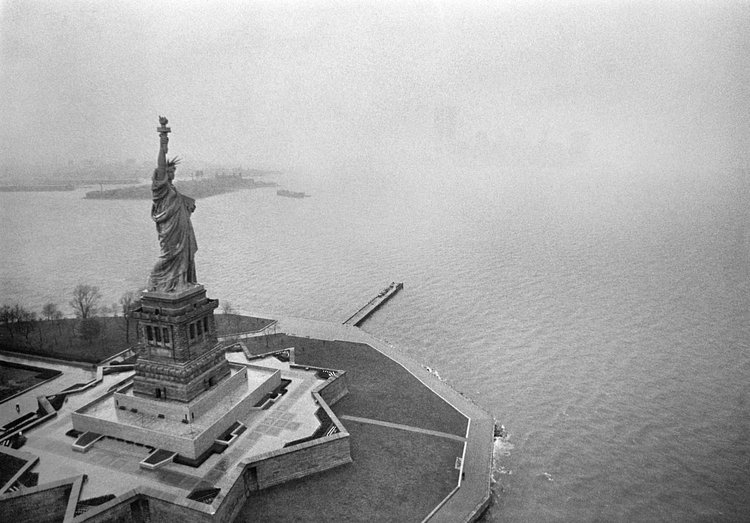 Nov. 21, 1975: A rainy, foggy day provided picturesque photo opportunities for Times photographers.