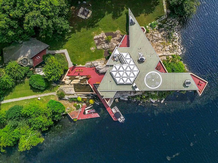 Petre Island includes two homes designed by famed architect Frank Lloyd Wright.