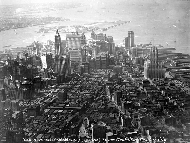 Lower Manhattan on May 26, 1926.