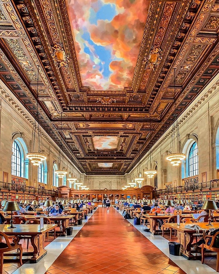 Rose Reading Room, Main Branch, New York Public Library, Manhattan.