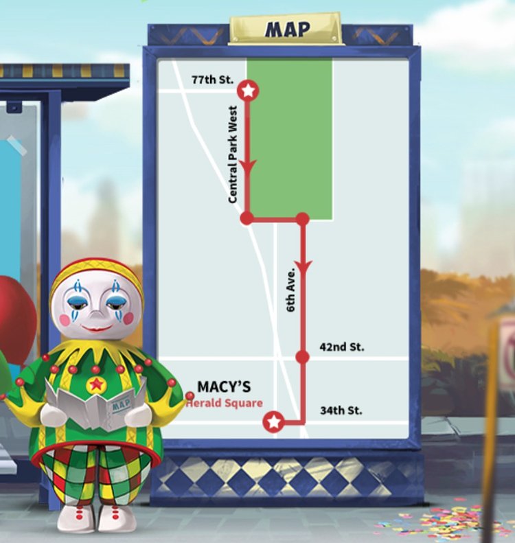 2014 Macy's Thanksgiving Day Parade Route