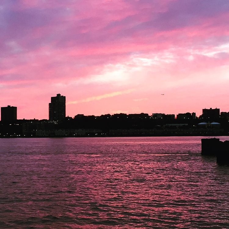 Sunsets with @kristicabe are the best! #UWS #NYC #riversidepark
