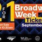 NYC Broadway Week, September 7th - 20th