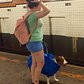 You can’t bring your dog on the subway in New York unless it fits in a bag...