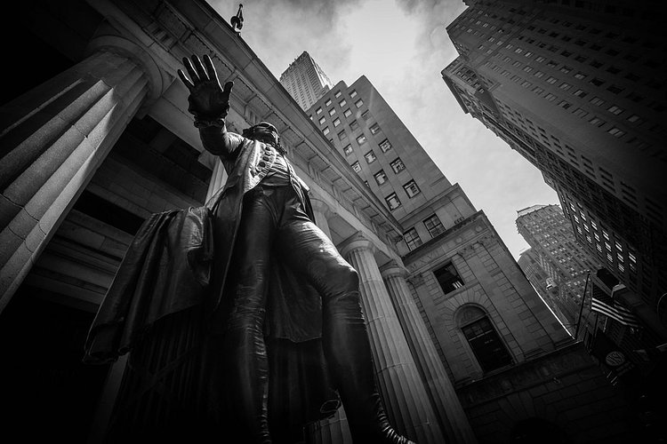 George Washington Statue in New York | George Washington Statue, 
Federal Hall National Memorial, Wall Street, Manhattan, New York City
