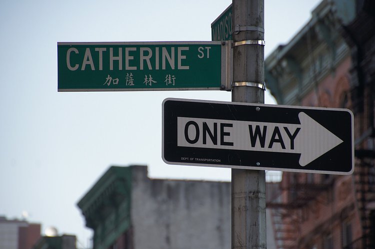 Street sign in Chinatown, New York City