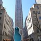 Rockefeller Center, with a sculpture of a swimming pool, named "Van Gogh's Ear". | Rockefeller Center, with a sculpture of a swimming pool, named "Van Gogh's Ear".
