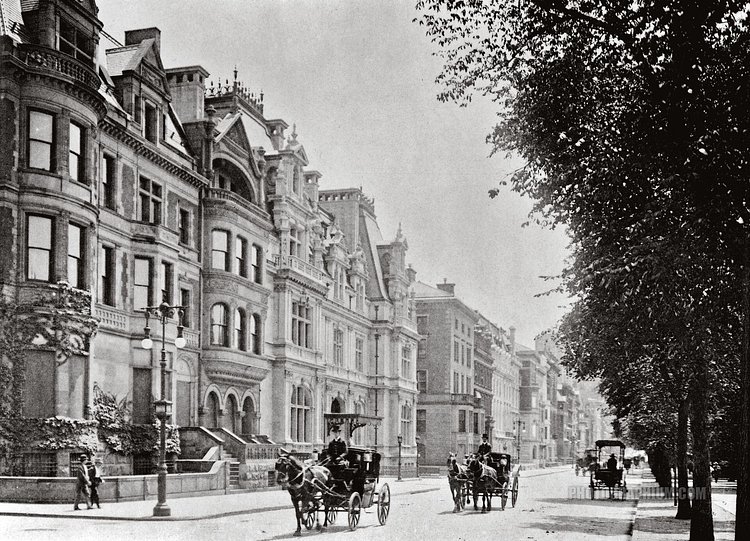 5th Avenue looking south from 66th Street, New York City, 1900