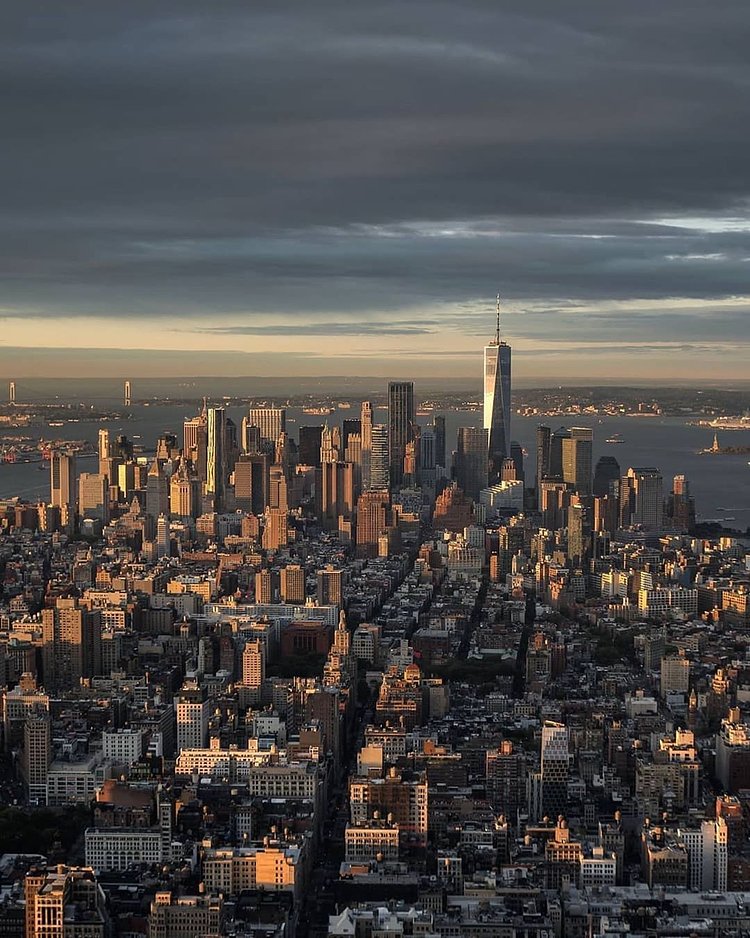Sunrise over Manhattan.