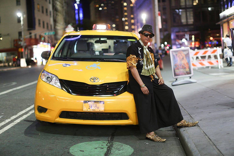 "The owner of the cab company told me I couldn’t dress like this. So I made his head explode using my mind. Now I’m an independent cab driver. They call me “Indie Steve.” I like my nickname. I think it suits me quite nice."