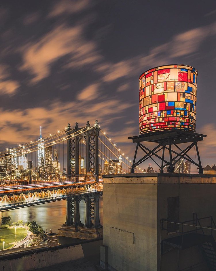 Tom Fruin's Water Tower, DUMBO, Brooklyn