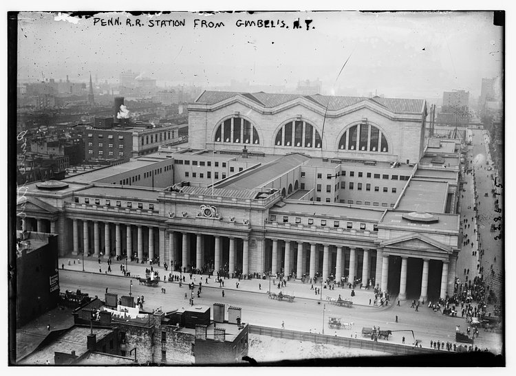 Penn. RR Station from Gimbel's N.Y., ca 1910