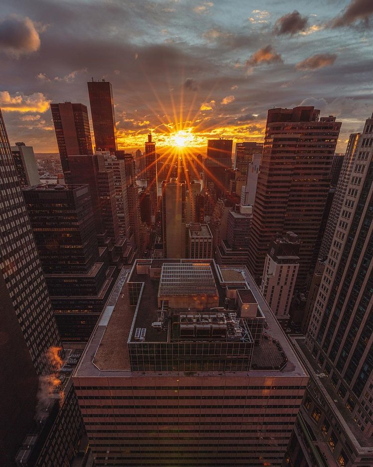 Sunset from the Helmsley Building, Midtown, Manhattan