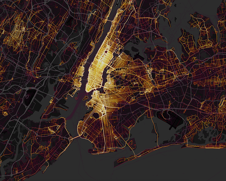 Tracked running activity in New York City (screenshot)