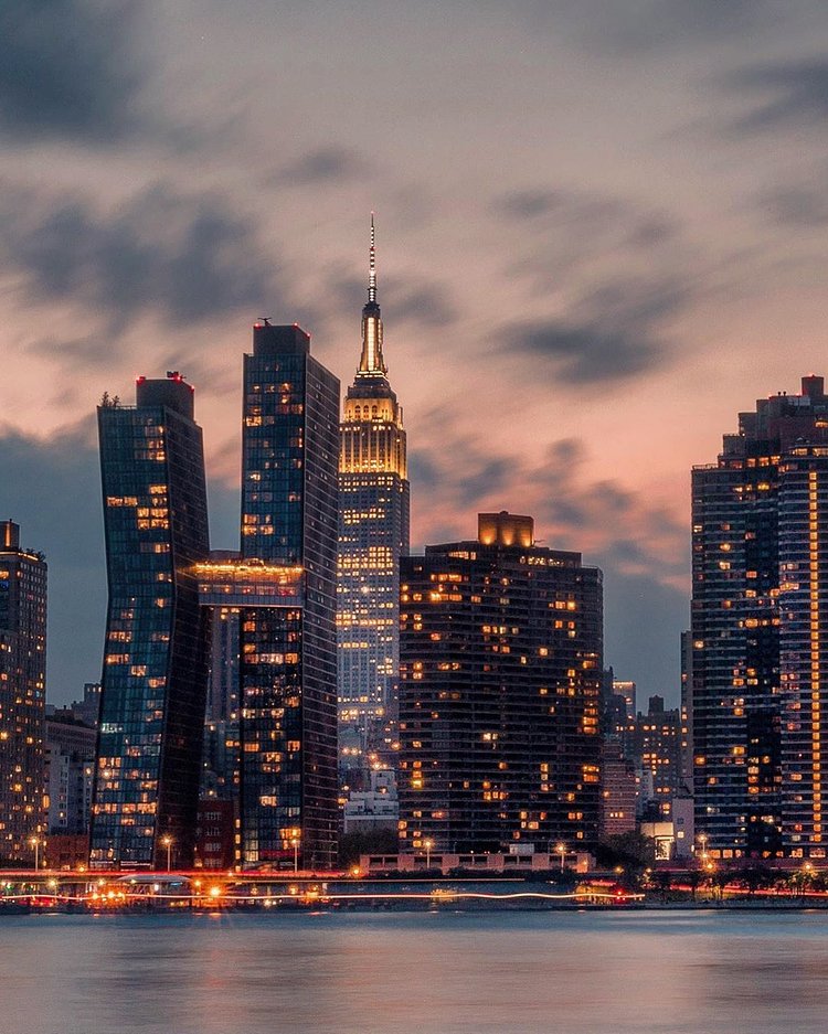 Empire State Building from Hunter's Point South Park