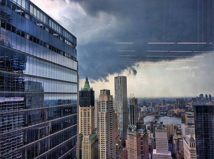 The storm encroaches.  #nyc #storm #rain #wtc #cl#cloudporn