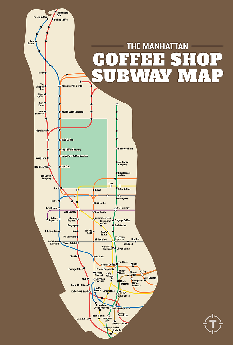 The Best Coffee Shops Near Every Manhattan Subway Stop