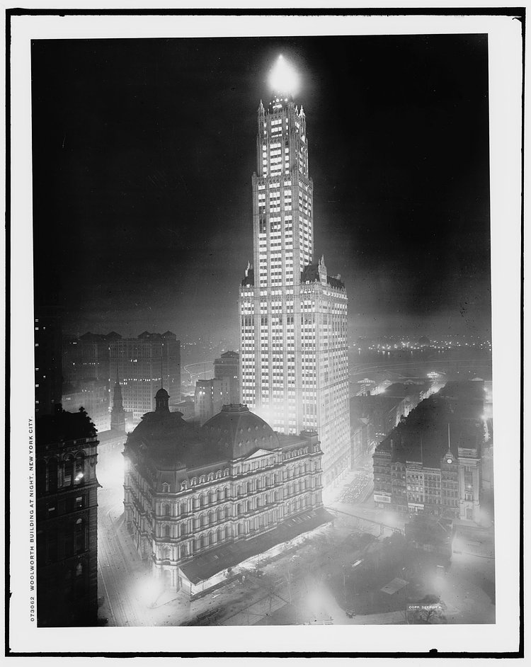 Woolworth Building at night, New York City
