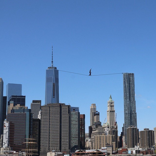"Man On Wire"

If you haven't seen the documentary it worth to watch it.