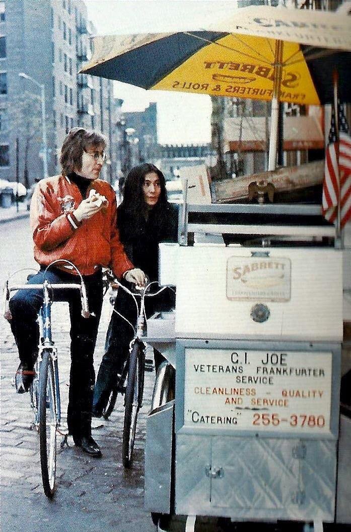 John Lennon and Yoko Ono in New York City, 1972.