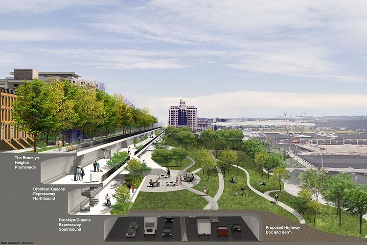 The “tri-line” proposal to reconstruction the BQE was developed by Brooklyn Heights resident Mark Baker.