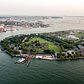 Governors Island Aerial | NEW YORK - AUGUST 2: Aerial view of Governors Island on  August 2, 2012 in New York. Located in Upper New York Bay between Manhattan and Brooklyn, Governors Island is home to historical fortifications, Fort Jay and Castle Williams.
<a href="http://www.keithsherwood.com" rel="nofollow">www.keithsherwood.com</a>
