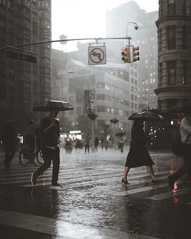 New York, New York. Photo via @arin.nyc #viewingnyc #newyork #newyorkcity #nyc #rain #streets