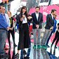 Artist Rachel Valdés Camejo, Times Square Alliance President Tim Tompkins and Times Square Arts Director Sherry Dobbin unveil "The Beginning of the End."