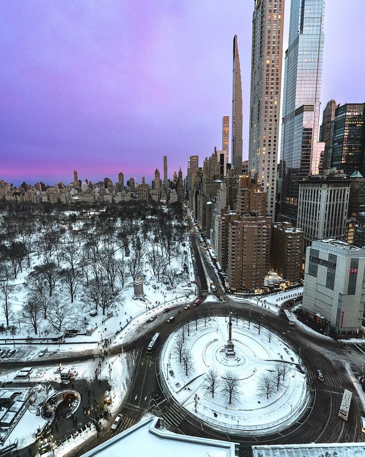 Columbus Circle and Central Park, Manhattan