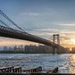 Lower Manhattan Bridges at Sunset