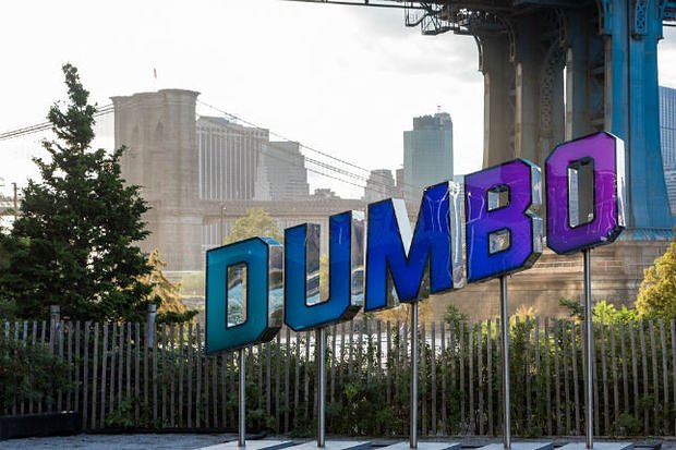 The DUMBO Reflector will illuminate according to different social media hashtags, as well as give the time, weather and traffic updates.