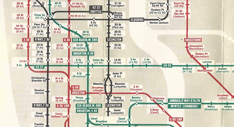 Before that, maps used three colors corresponded to the three companies that once owned and operated the system’s various routes, not the system’s organization as a whole.