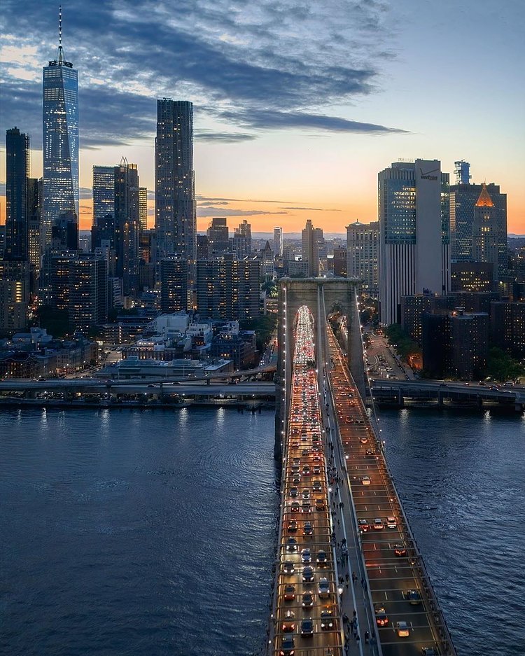 Brooklyn Bridge and Lower Manhattan
