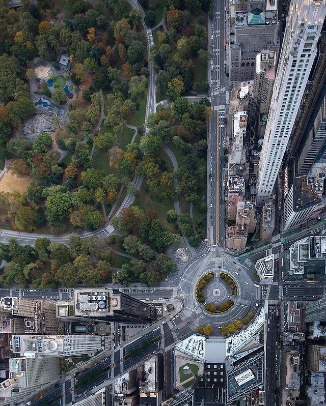 Columbus Circle and Central Park, Manhattan 