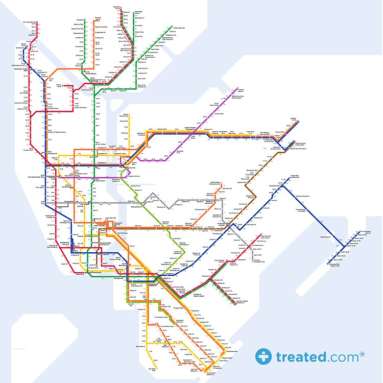 Take The Sidewalk To Work: Our New York Subway Map Of Calories