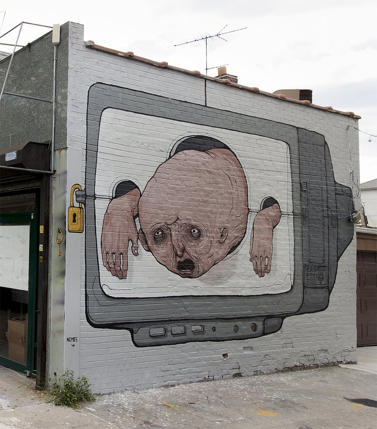 Nemo creates a second mural on the streets of New York City