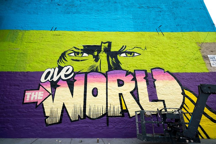 "Save the World", D*Face, Greenpoint, Brooklyn, 2018